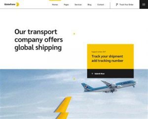Mẫu website vận tải hàng không Globefacer hình đại diện