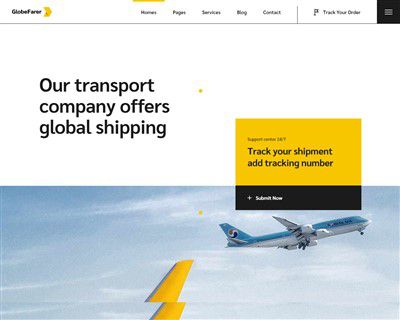 Mẫu website vận tải hàng không Globefacer hình đại diện