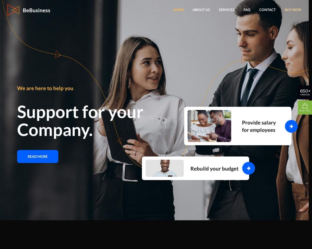 Hình đại diện Giao diện mẫu website dịch vụ BeBusiness