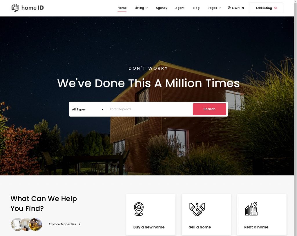 Hình đại diện Giao diện Bất động sản HomeID