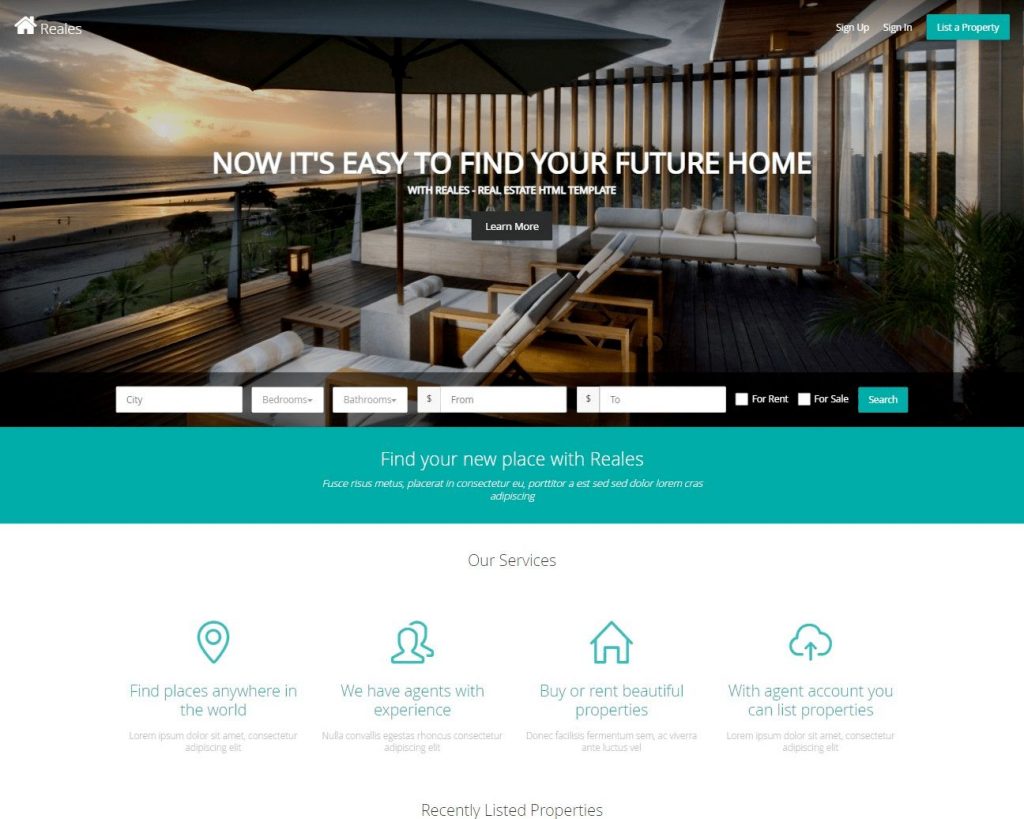 Hình đại diện Giao diện Bất động sản Reales