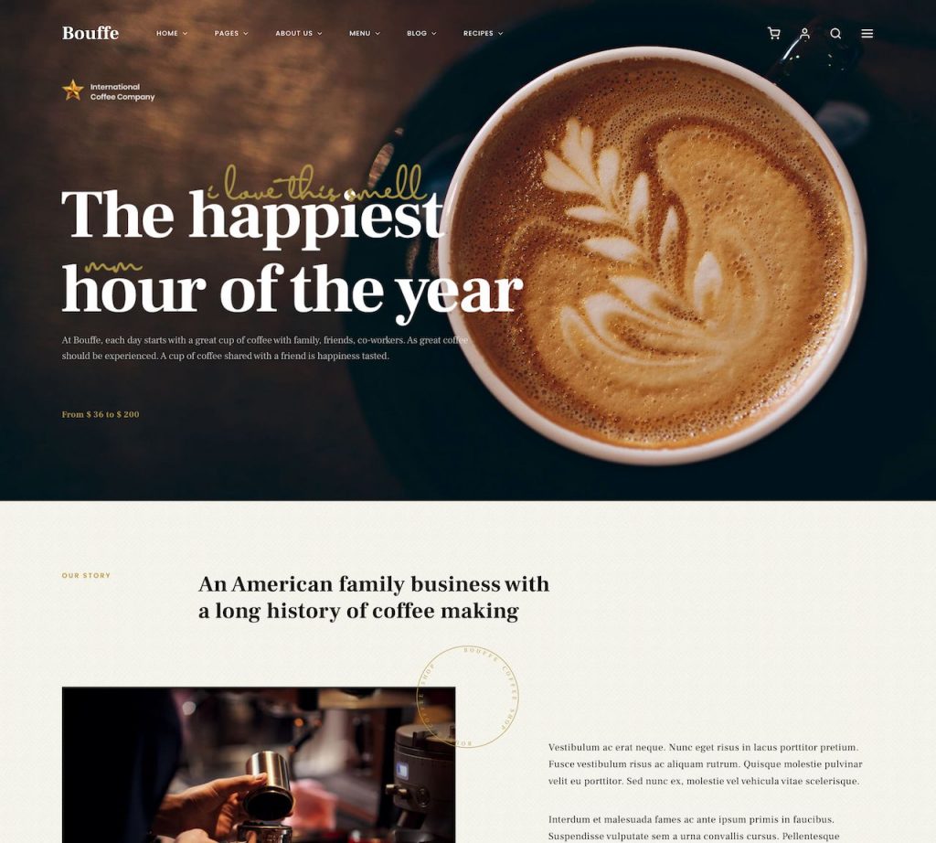 Hình đại diện Mẫu website Nhà hàng Milennium