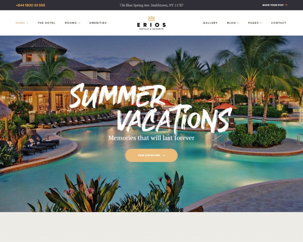 Hình đại diện Giao diện website Khách sạn Erios