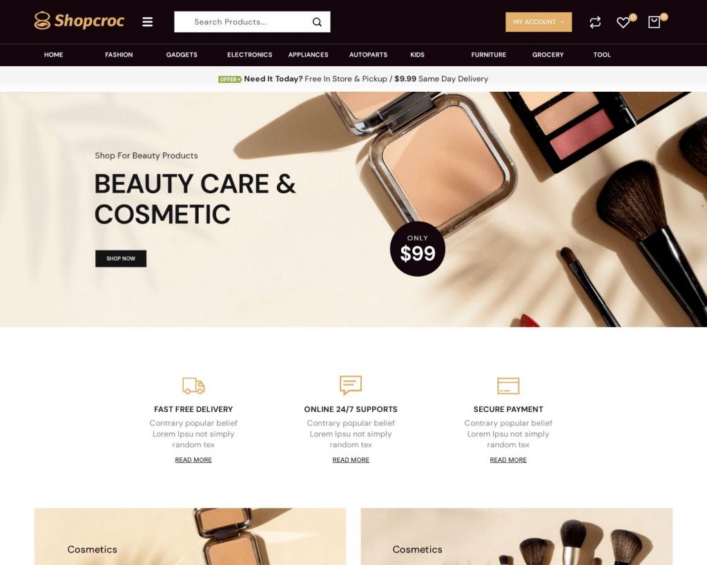 Hình đại diện Giao diện Mỹ phẩm Shopcroc