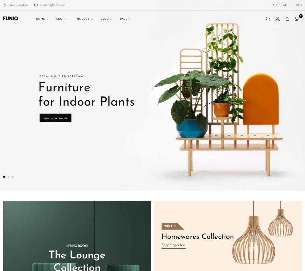 Hình đại diện Mẫu website nội thất Funio 01