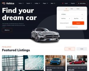 Hình đại diên Mẫu website bán xe hơi Vehica