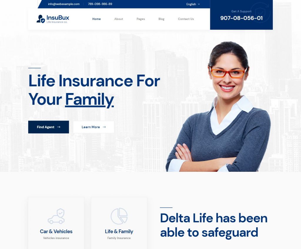 Hình đại diện Mẫu website Bảo hiểm Insubux