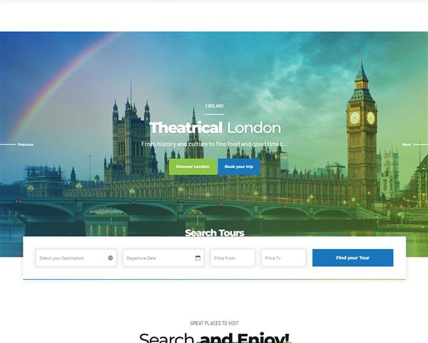 Hình đại diện Mẫu website book tour online Travelicious