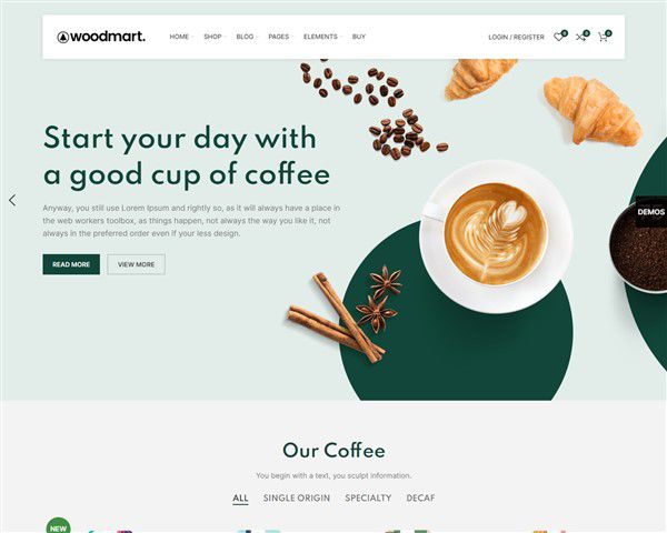 Hình đại diện Mẫu website cà phê Woodmart