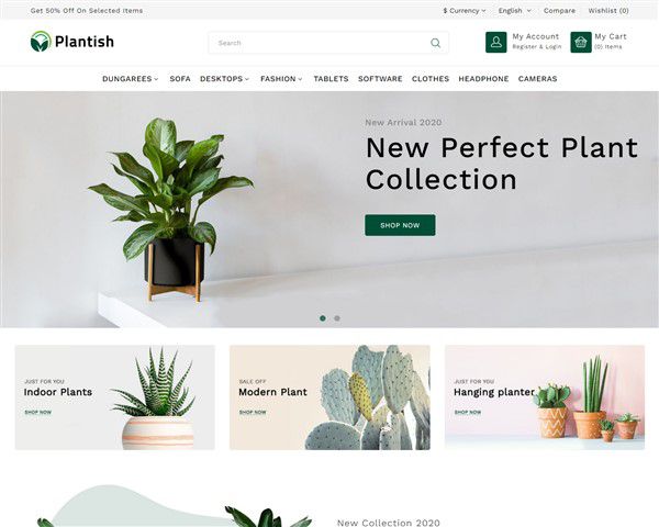 Hình đại diện Mẫu website cửa hàng cây cảnh Platish