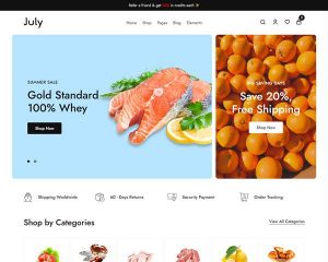 Hình đại diên Mẫu website cửa hàng thực phẩm July