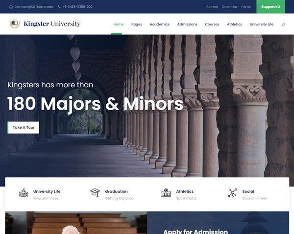 Hình đại diện Mẫu website đại học Kingster