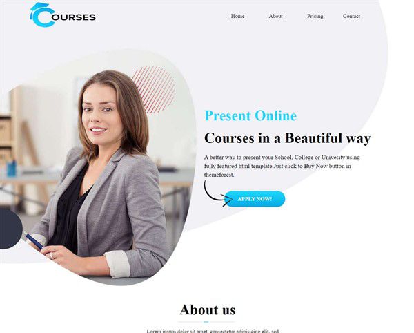 Hình đại diện Trang website trường học, trang website giới thiệu khóa học, trang day học online trực tuyến