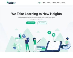 Hình đại diện Mẫu website giáo dục Turitor với thiết kế hiện đại, phù hợp với các trường học kỹ năng, các khóa ngắn hạn, các chương trình bồi dưỡng năng khiếu