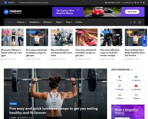 Hình đại diên Mẫu website phòng tập fitness Neeon