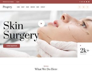 Hình đại diện Mẫu website thẩm mỹ viện Progery