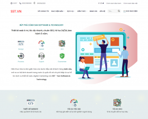 Mẫu website thiết kế website SST đại diện