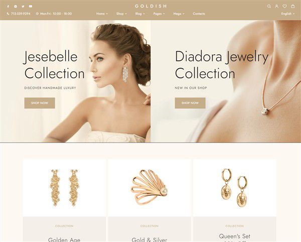 Hình đại diện Mẫu website trang sức Goldish