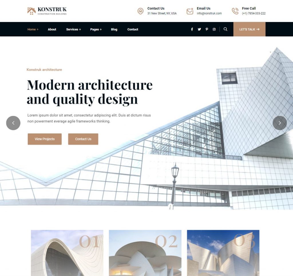 Hình đại diện Mẫu website thiết kế xây dựng Konstruk 01