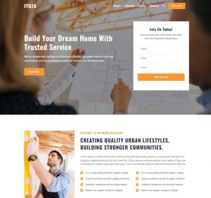 Hình đại diện Phù hợp: Mẫu giao diện website Kiến trúc - Xây dựng, Mẫu giao diện website Giới thiệu công ty - Doanh nghiệp, Mẫu giao diện website Xây dựng Ituza phù hợp công ty xây dựng, công ty kiến trúc, công ty thiết kế xây dựng, hoặc bất kì loại hình kinh doanh về kiến trúc, xây dựng khác