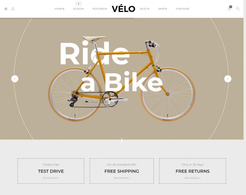 Hình đại diện Mẫu website xe đạp Velo