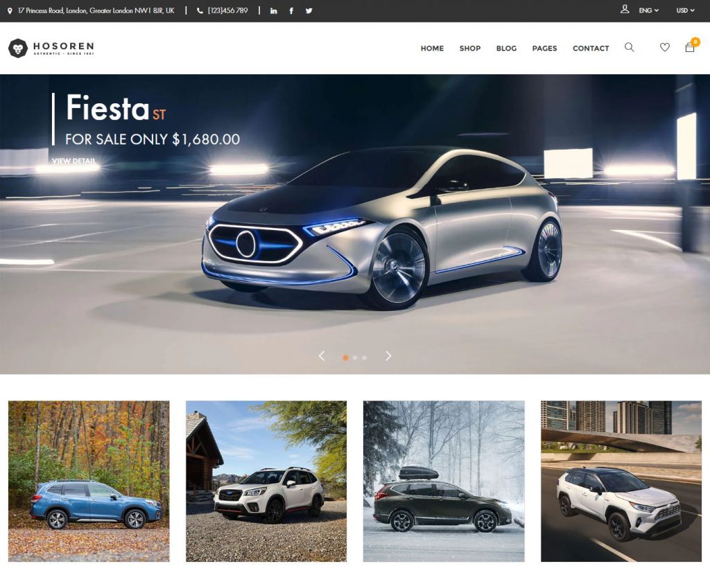 Hình đại diện Mẫu website xe hơi Hosoren