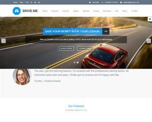 Mẫu website dạy lái xe Driveme hình đại diện