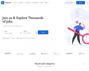 Mẫu website dịch vụ việc làm Superio hình đại diện