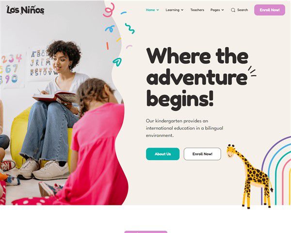 ảnh bìa Mẫu website giáo dục mầm non Los Ninos hình đại diên