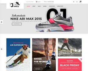 Mẫu website giày thể thao James hình đại diện
