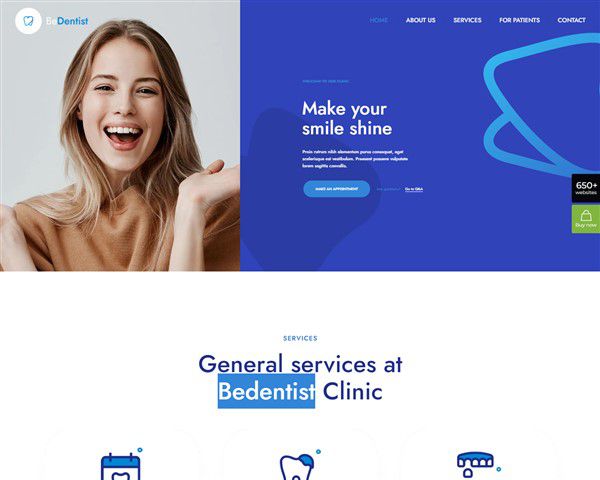 Mẫu website nha khoa Bedentist hình đại diện