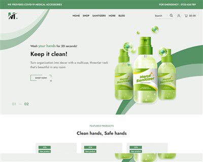 Mẫu website nước rửa tay Mauli hình đại diện