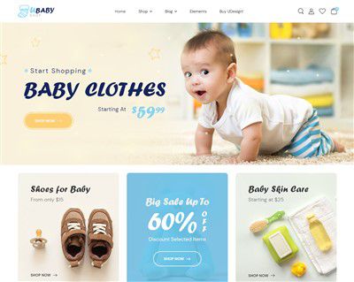 Mẫu website sữa tả baby care uDesign hình đại diện