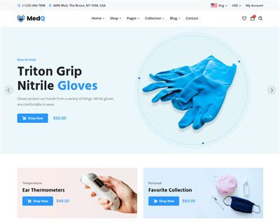 Mẫu website thiết bị y tế MedQ hình đại diện