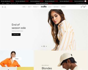 Mẫu website thời trang Outfie hình đại điện