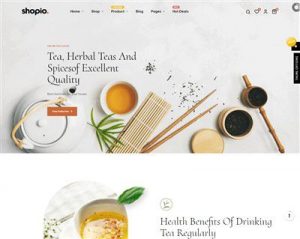 Mẫu website trà Shopio hình đại diện