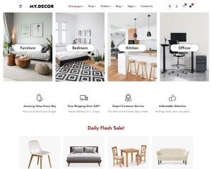 Mẫu website trang trí nội thất MyDecor đại điện