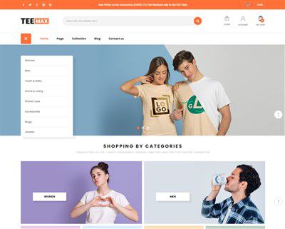Mẫu website áo thu thời trang Teemax hình đại diện
