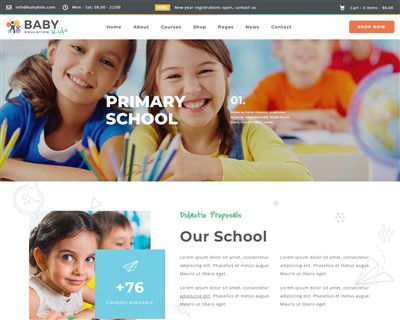 Mẫu website giáo dục Baby Kids Education hình đại diện