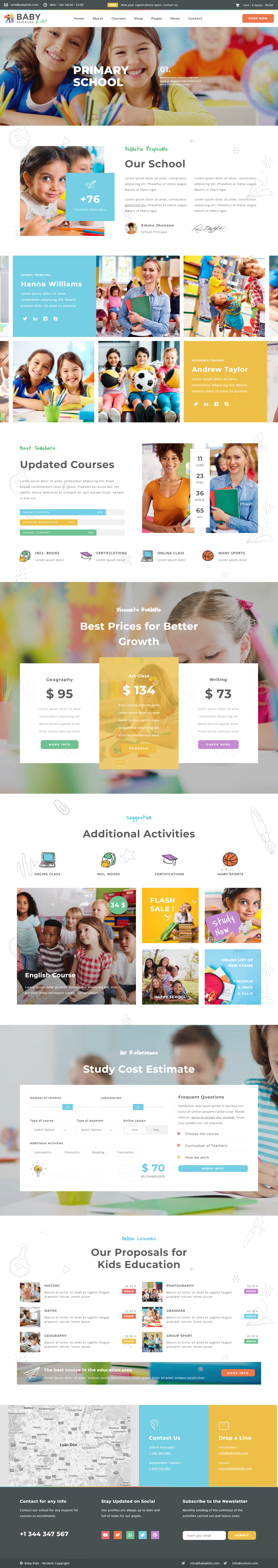 Mẫu website giáo dục Baby Kids Education