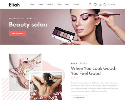 Mẫu website làm đẹp Eliah hình đại diện