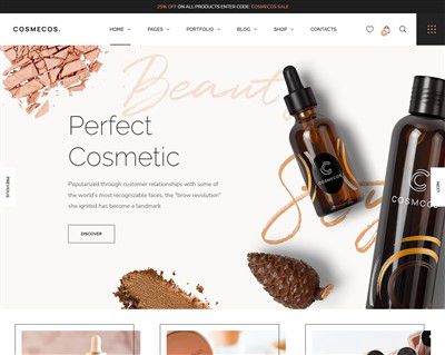 Mẫu website mỹ phẩm organic Cosmecos hình đại diện