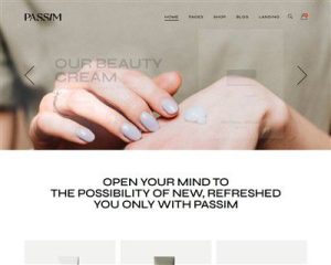 Mẫu website mỹ phẩm Passim hình đại diện