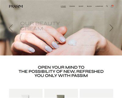 Mẫu website mỹ phẩm Passim hình đại diện