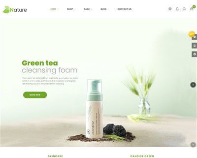 Mẫu website mỹ phẩm thiên nhiên Nature hình đại diện