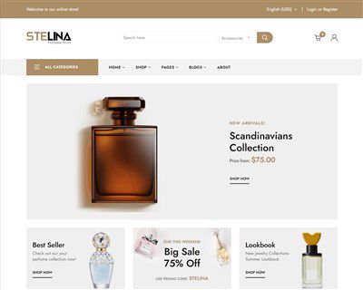Mẫu website nước hoa Stelina hình đại diện
