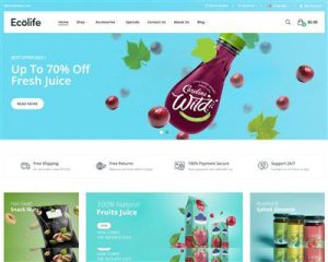 Mẫu website rau quả Ecolife hình đại diện