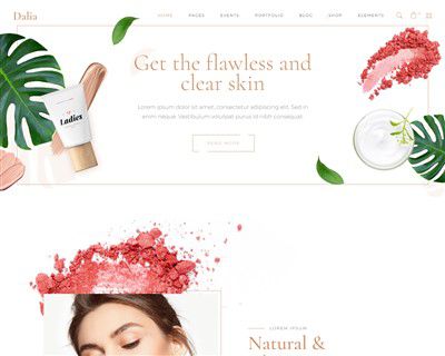 Mẫu website trang điểm Dalia hình đại diện