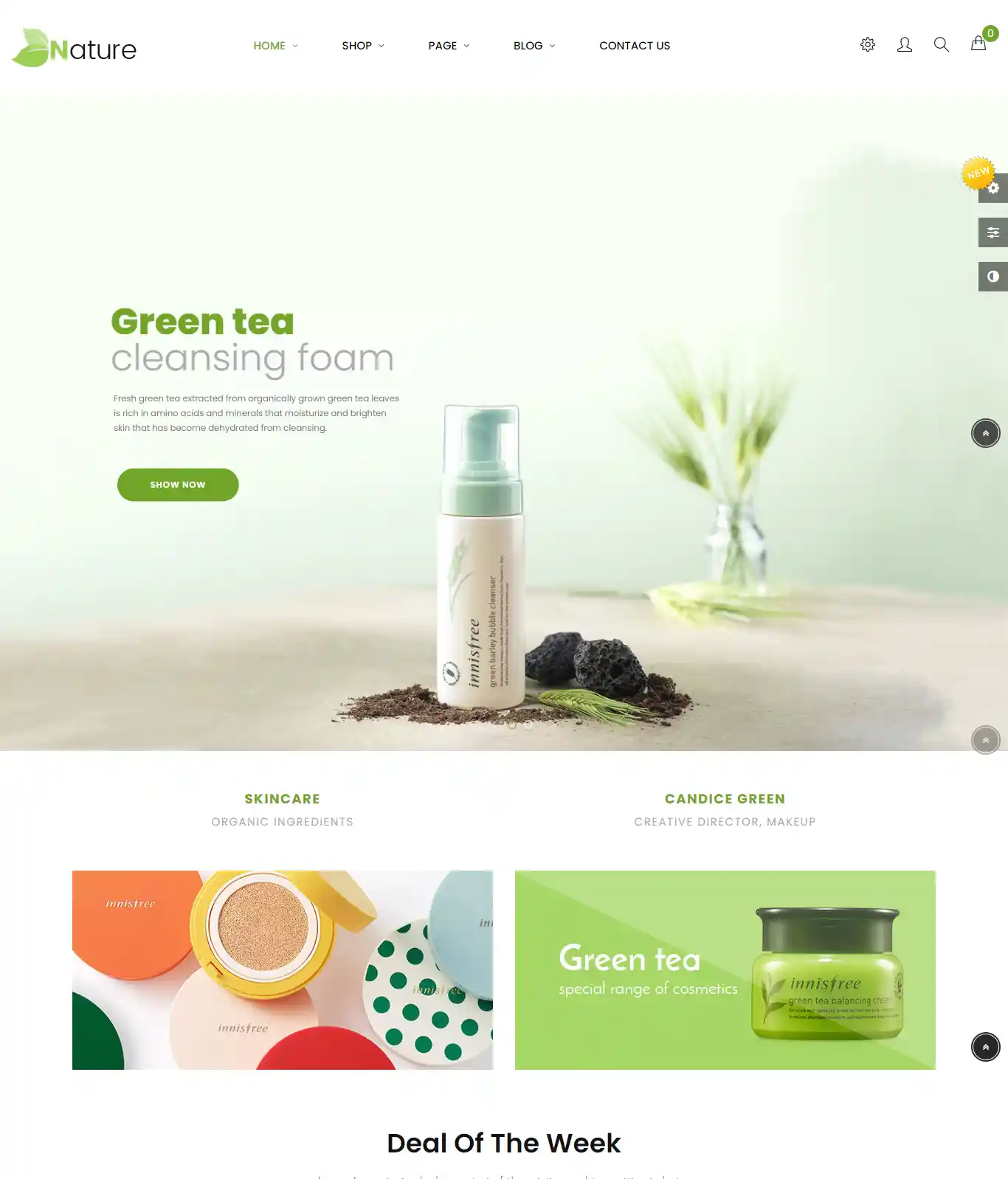 Mẫu website Nature – mỹ phẩm thiên nhiên cao cấp hình đại diện