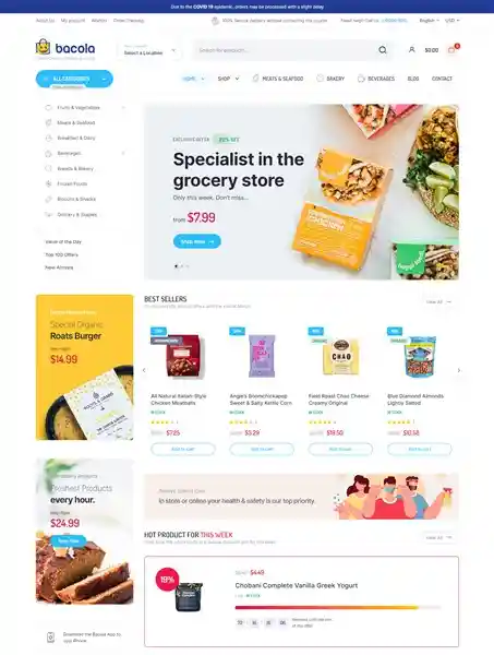 Bacola - Giao Diện Web Siêu Thị Thực Phẩm Organic Đẹp hình đại diện